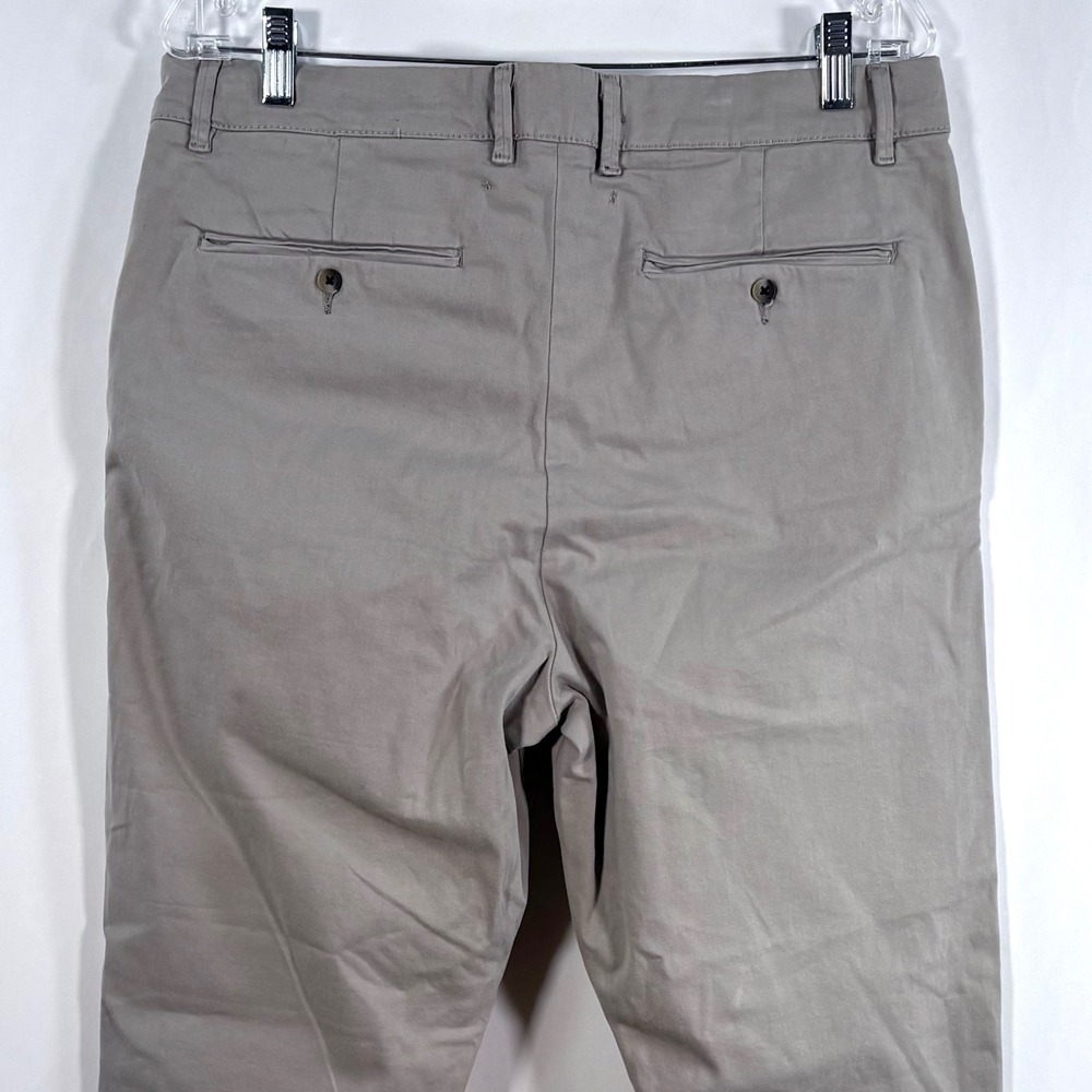 Raith Chino Pants Taupe Gray Cotton Blend Tapered Fit Mens 36L New - Picture 2 of 10